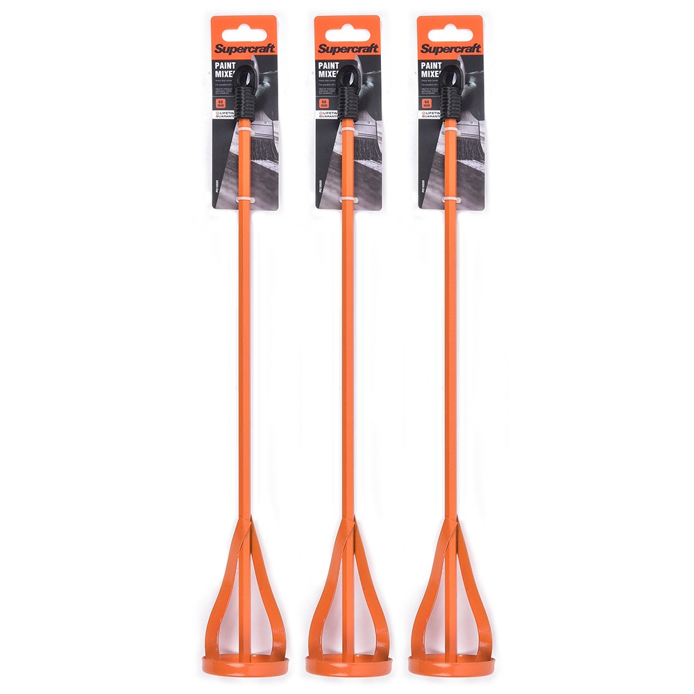 3x Supercraft House Paint Mixer 60x400mm Drill Attachment Home Improvement Australia