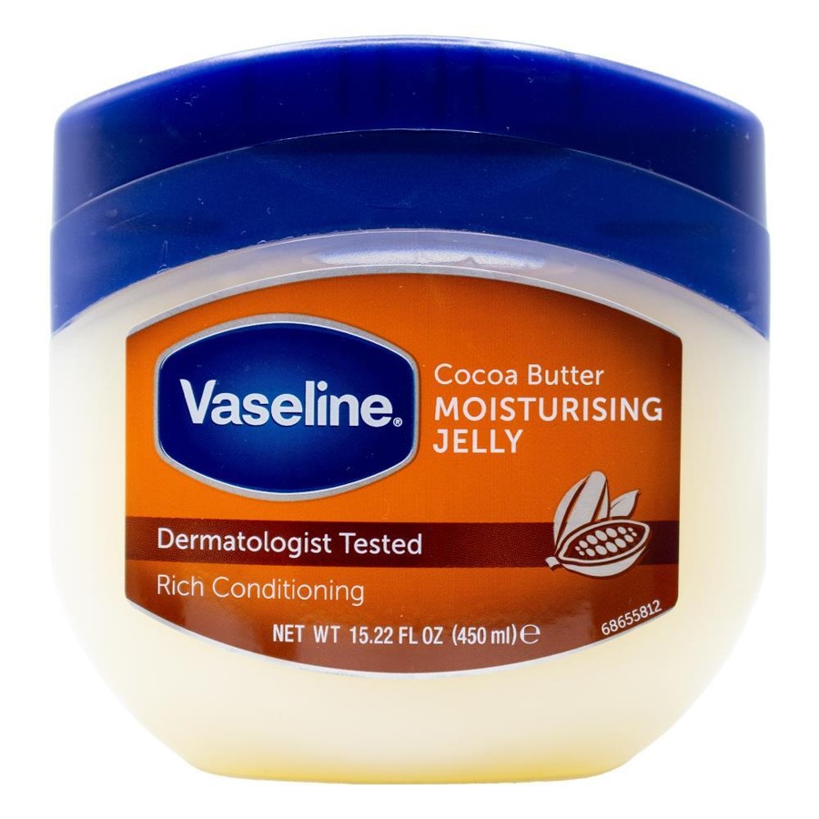 3x Vaseline 450ml Moisturising Petroleum Jelly Jar Moisturiser Balm Cocoa Butter