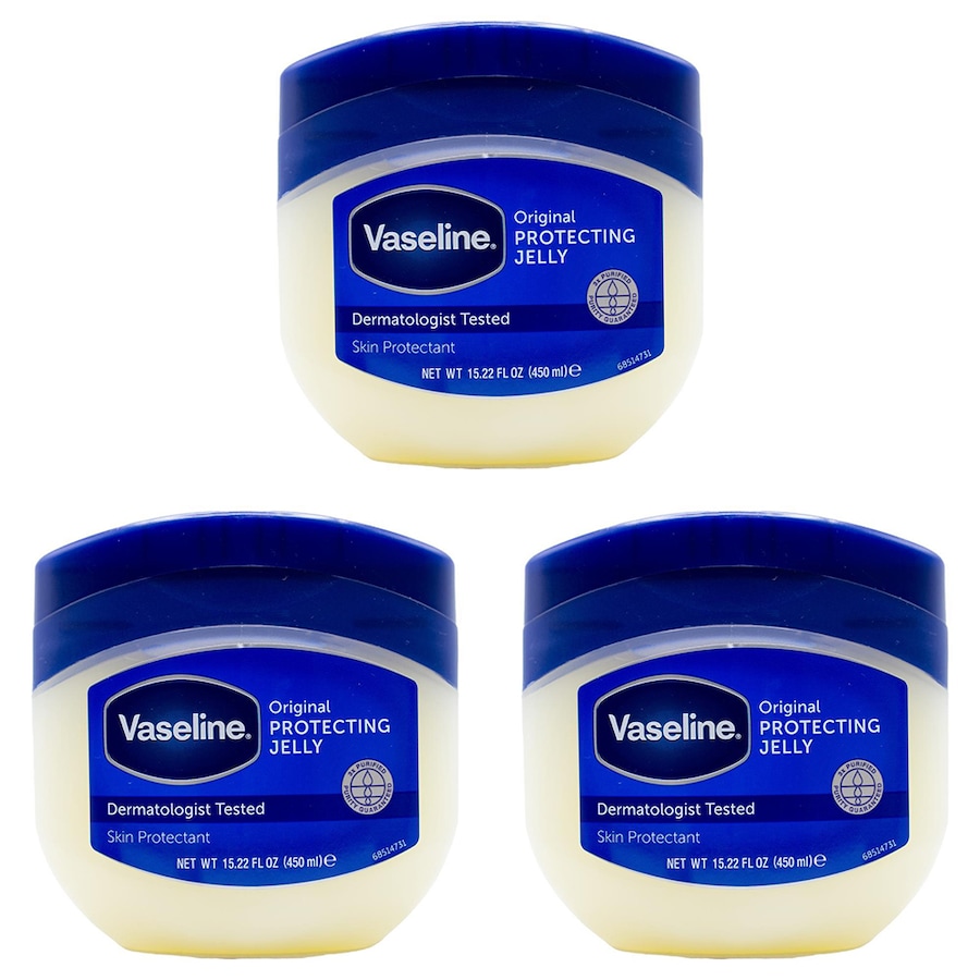 3x Vaseline 450ml Protecting Petroleum Jelly Jar Moisturising Balm Original