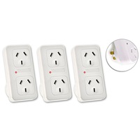 3x Sansai Vertical Powerpoint Double Surge Protector Adaptor/Outlet Spliter/AU
