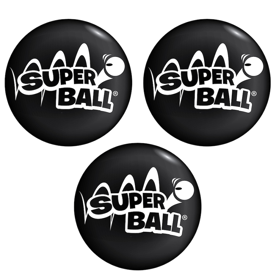 3x Wham-O Original 4cm High Bounce Super Ball w/ Zectron Kids Outdoor Toy 5y+