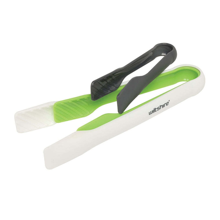 4 x 3pc Wiltshire Kitchen Cookware/Serveware Textured Gripped Tongs Utensils