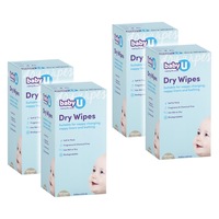 400x Baby U Dry Wipes Infant/Kids Soft/Thick Fragrance Free Biodegradeable 19cm