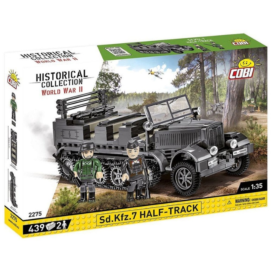 439pc World War 2 SdKfz7 Half-Track Building Vehicle Kit 19.5x8cm 7y+