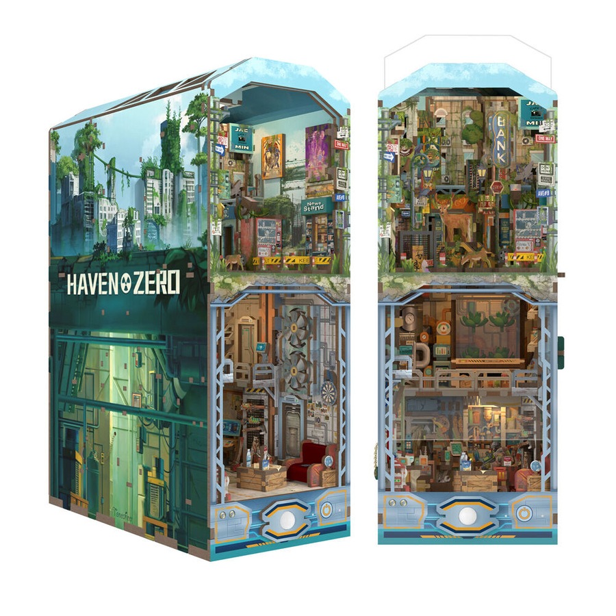 448pc Tonecheer Haven City 3D Puzzle 26.3cm DIY Dollhouse Book Nook Kit 15+