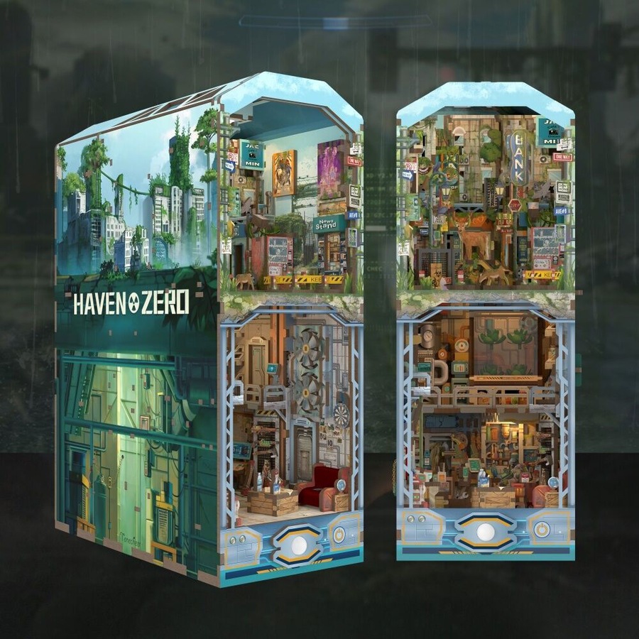 448pc Tonecheer Haven City 3D Puzzle 26.3cm DIY Dollhouse Book Nook Kit 15+