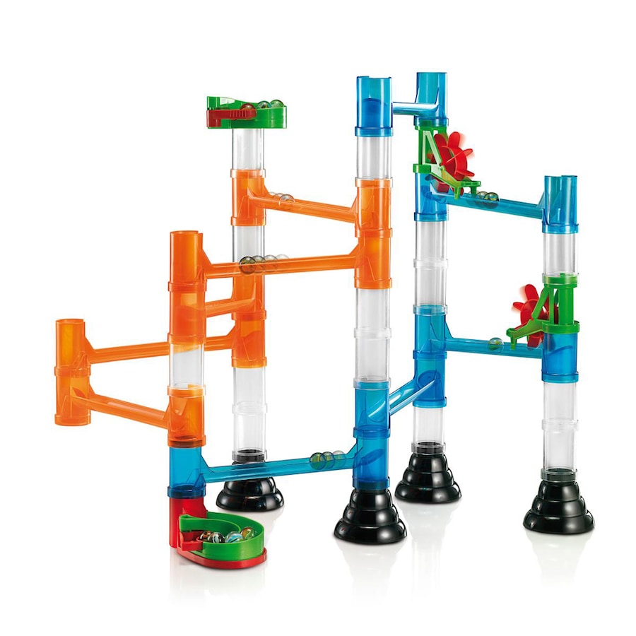 45pc Quercetti Migoga Transparent Clear Marble Run Kids Educational Toy 4-10y