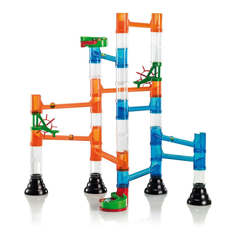 45pc Quercetti Migoga Transparent Clear Marble Run Kids Educational Toy 4-10y