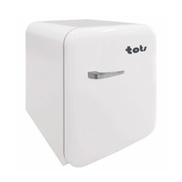 46L White Retro Style Mini Table Bar Fridge/Refrigerator Cooler w/ Shelf/Tray