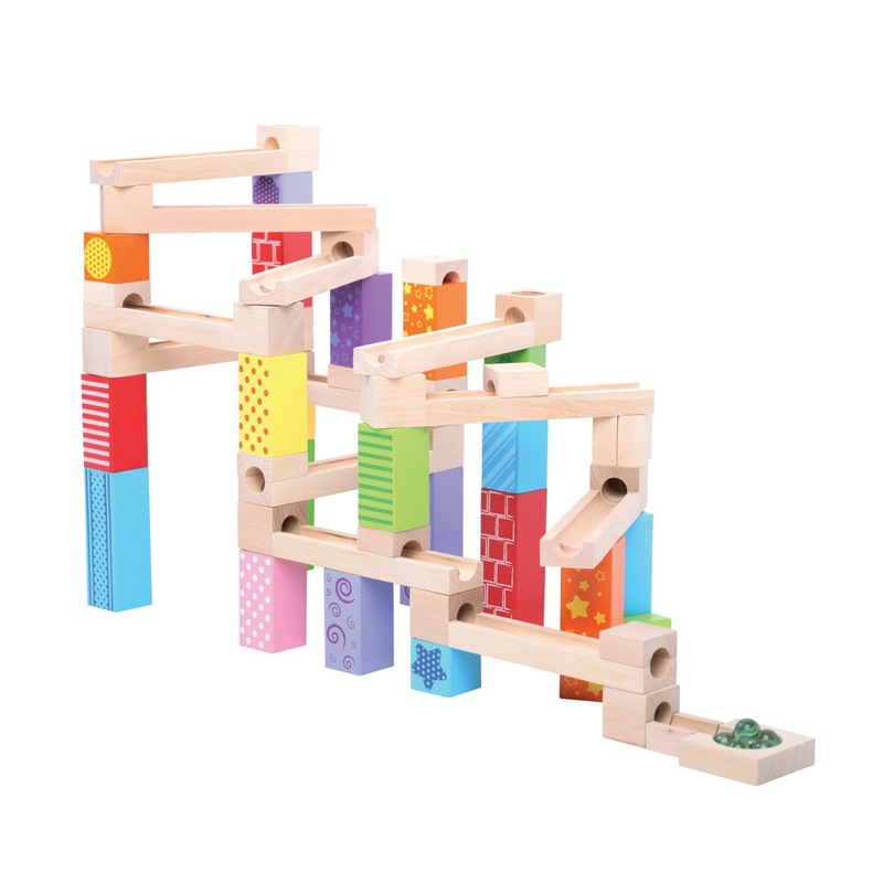 Buy 47pc Bigjigs Toys 20cm Marble Run Kids/Children Wooden Educational