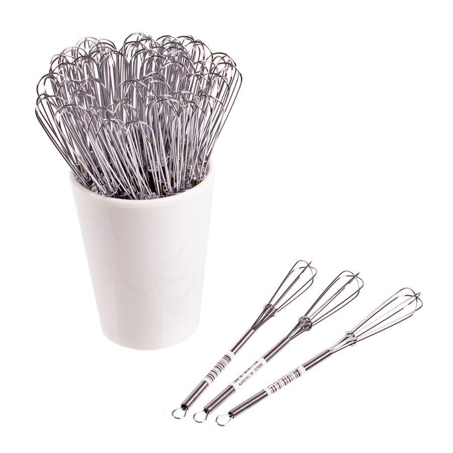 48pc Appetito Mini Whisk 7" Polybag Home/Kitchen Cooking Baking Accessory