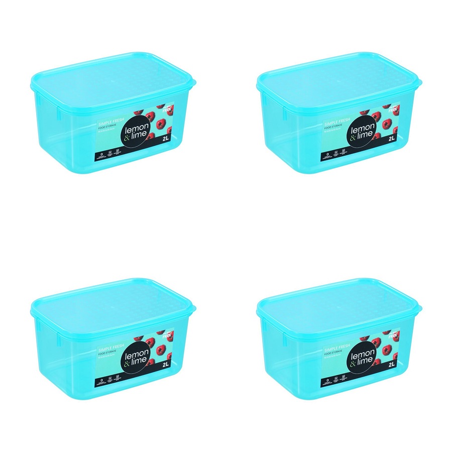 24pc Lemon & Lime 2L Simple Fresh Food Storage Reusable Container Assort