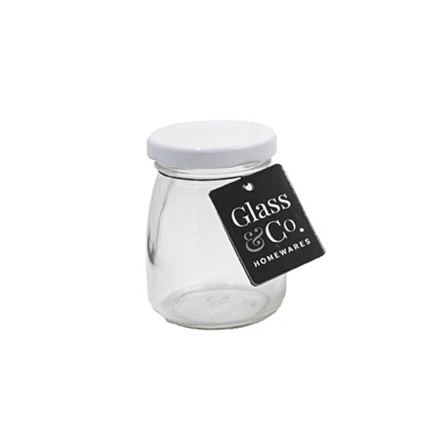 48PK The Styled Room Cleo Milk Glass Jar Container Assort Black/Gold/White 100ml