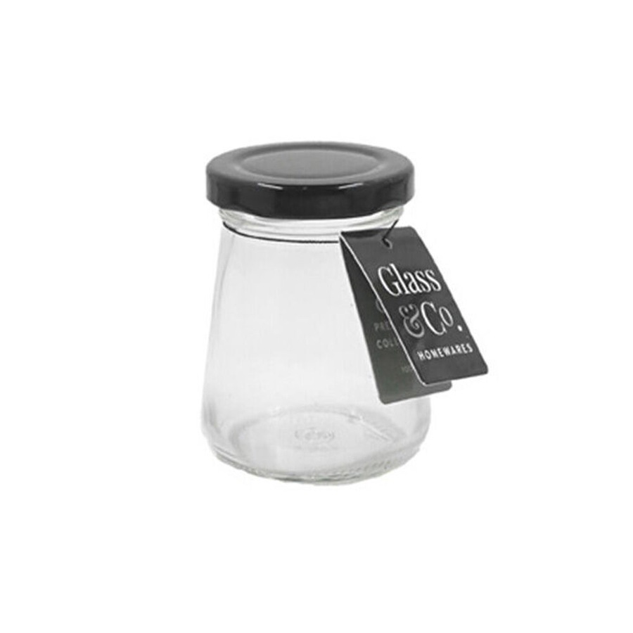 48PK The Styled Room Cleo Milk Glass Jar Container Assort Black/Gold/White 100ml