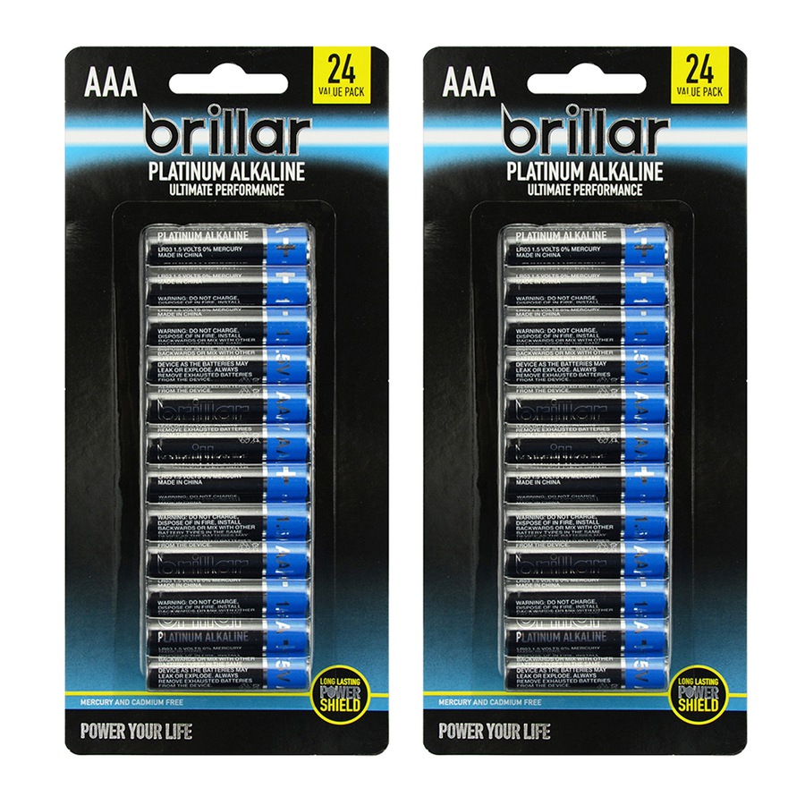 48x Brillar Multi-Pack Premium Long Lasting Battery Alkaline Aaa Batteries Blue