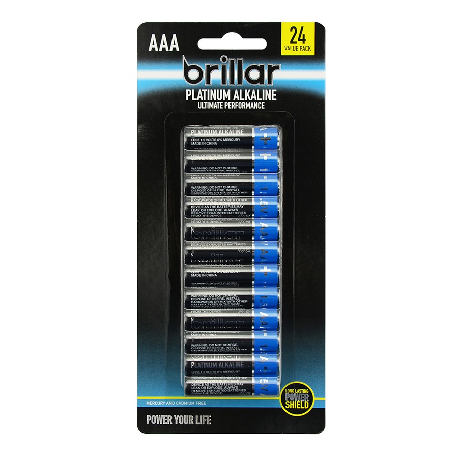 48x Brillar Multi-Pack Premium Long Lasting Battery Alkaline Aaa Batteries Blue