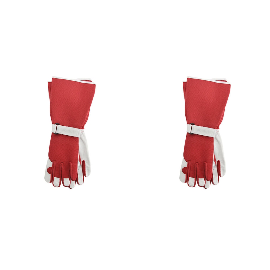 4pc Annabel Trends Sprout Long Sleeve Garden Planting/Pruning Hand Gloves Red