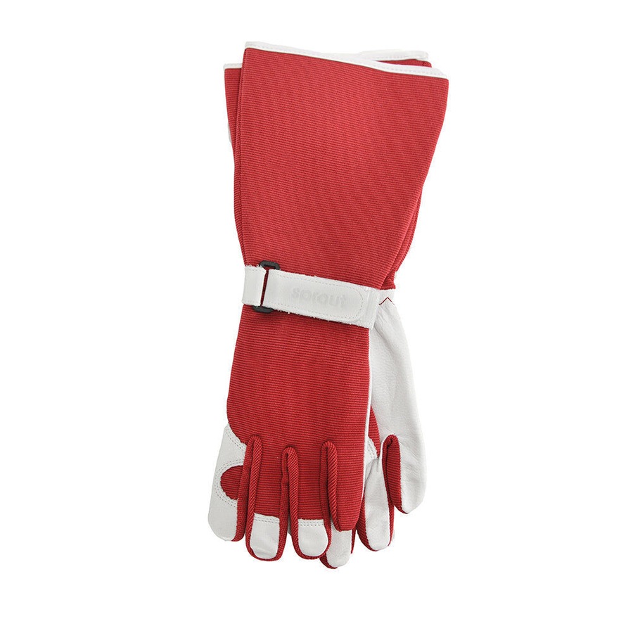 4pc Annabel Trends Sprout Long Sleeve Garden Planting/Pruning Hand Gloves Red