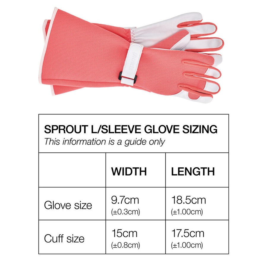 4pc Annabel Trends Sprout Long Sleeve Garden Planting/Pruning Hand Gloves Red