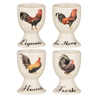 4pc Ashdene Heartland Kitchen Boiled Egg Cup Stand Holder 50ml New Bone China