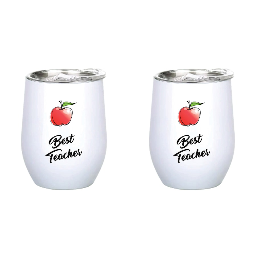4pc Best Teacher 360ml Stainless Steel Double Walled Tumbler Insulated Mug