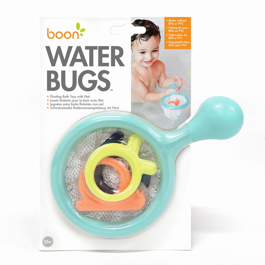 4pc Boon Water Bugs Bath Play Toy Floating Fun w/ Fishing Net Baby/Kids 10m+