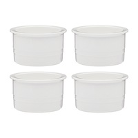 4pc Ecology Signature 11cm Porcelain Ramekin Dish Round Oven Bakeware White