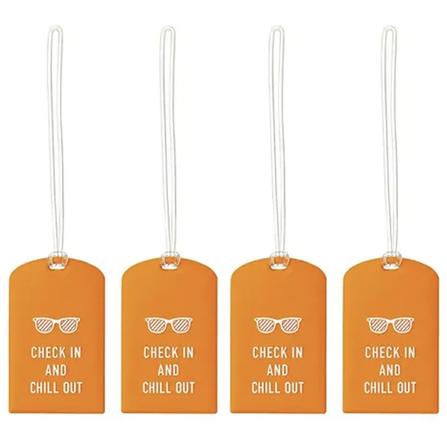 4pc Go Travel Glo Case ID Baggage Suitcase Luggage Identify Tags Labels Assorted
