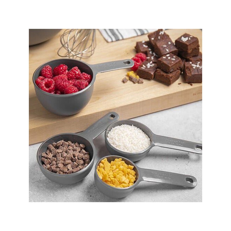 4pc KitchenAid Measuring Cups Cooking Utensil Charcoal Grey