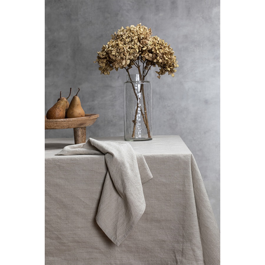 4pc Ladelle Premium Lina Cotton/Linen Table Napkin/Serviette 45x45cm Flax