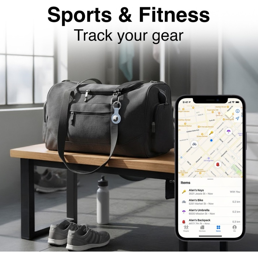 4pc Laser AirTag Silicone Keyring Soft Pastel Durable Protection Multicolour