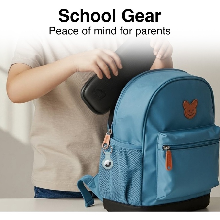 4pc Laser AirTag Silicone Keyring Soft Pastel Durable Protection Multicolour