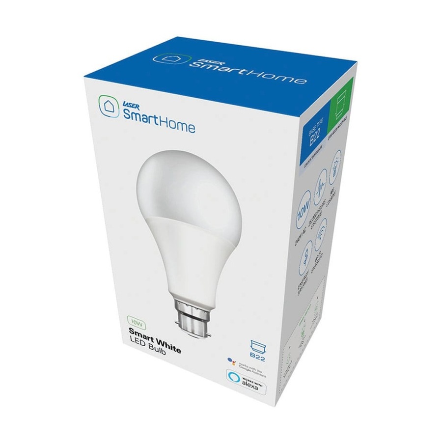 4pc Laser Smart Bulb B22 Wi-Fi Enabled Voice Control LED Light White
