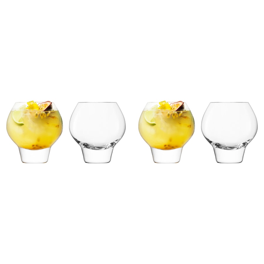 4pc LSA International Mouth-Blown Rum Balloon Tumbler Drinking Glasses 380ml