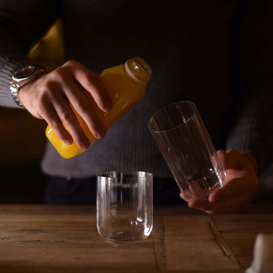 4pc Luigi Bormioli Jazz 350ml Water/Juice Glasses Set Drinking Tumbler Clear