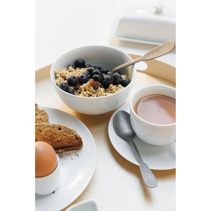 4pc Mikasa Chalk Kitchen Porcelain Cereal Bowl Set 14cm White