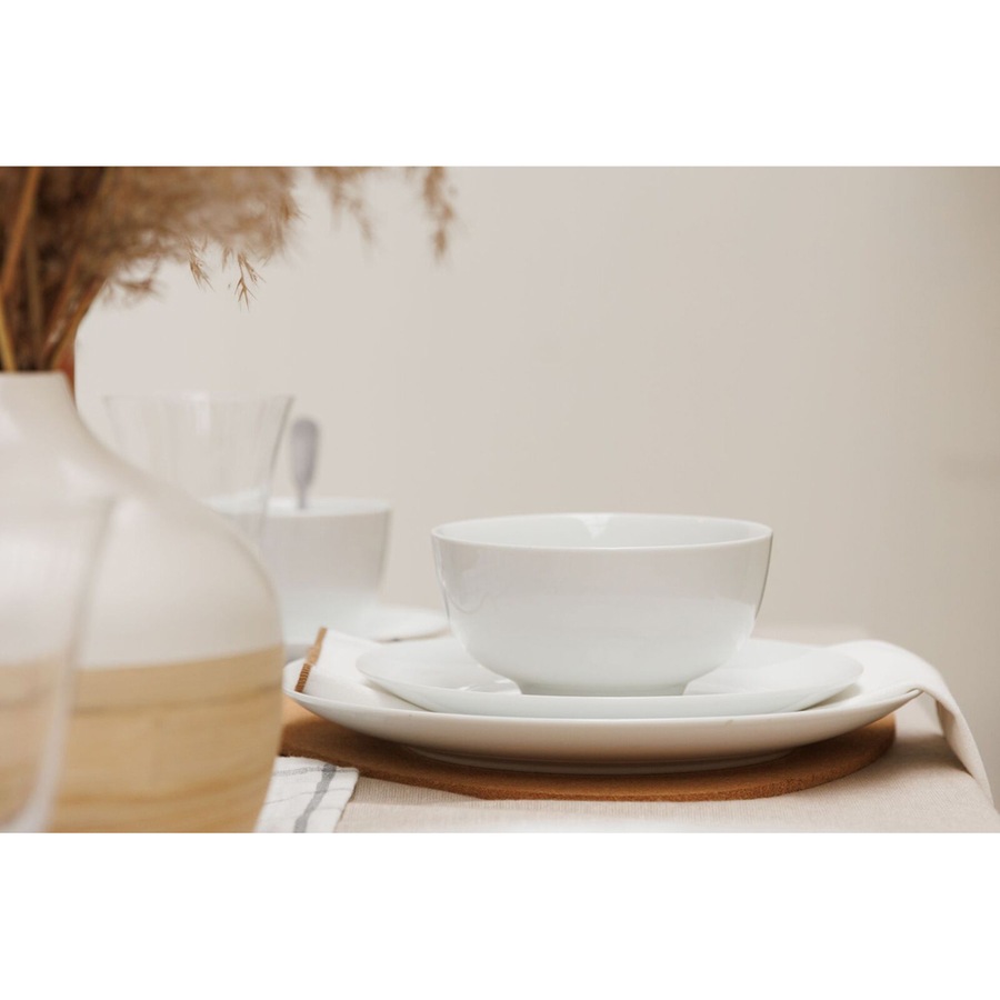 4pc Mikasa Chalk Kitchen Porcelain Cereal Bowl Set 14cm White