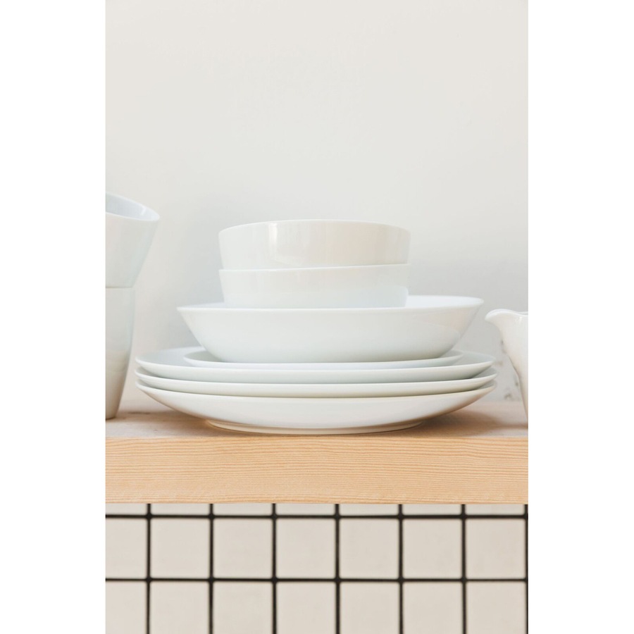 4pc Mikasa Chalk Kitchen Porcelain Cereal Bowl Set 14cm White