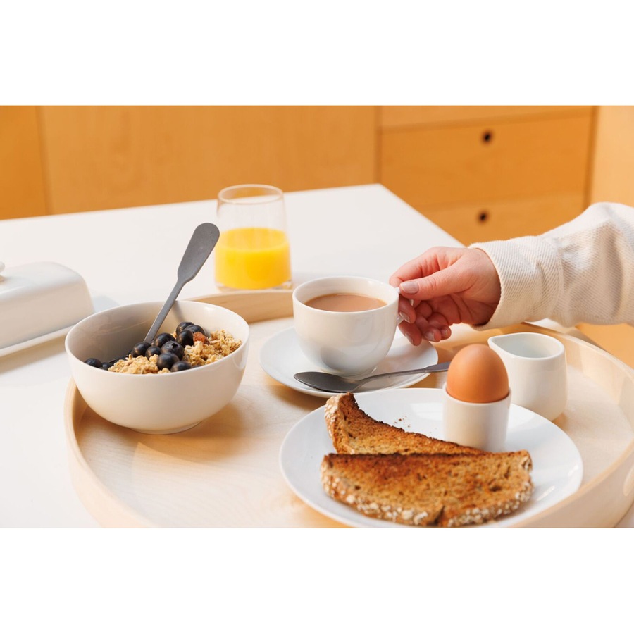 4pc Mikasa Chalk Kitchen Porcelain Cereal Bowl Set 14cm White