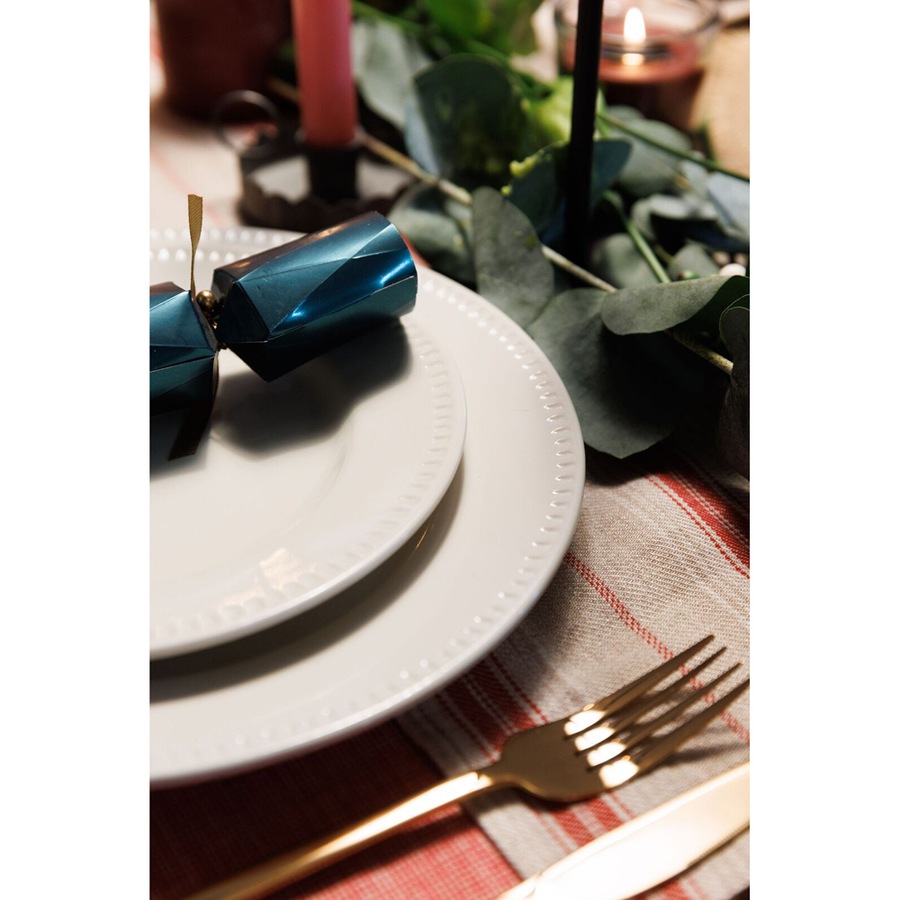 4pc Mikasa Cranborne Stoneware Everyday Dining Side Plate Set, 21cm - Cream