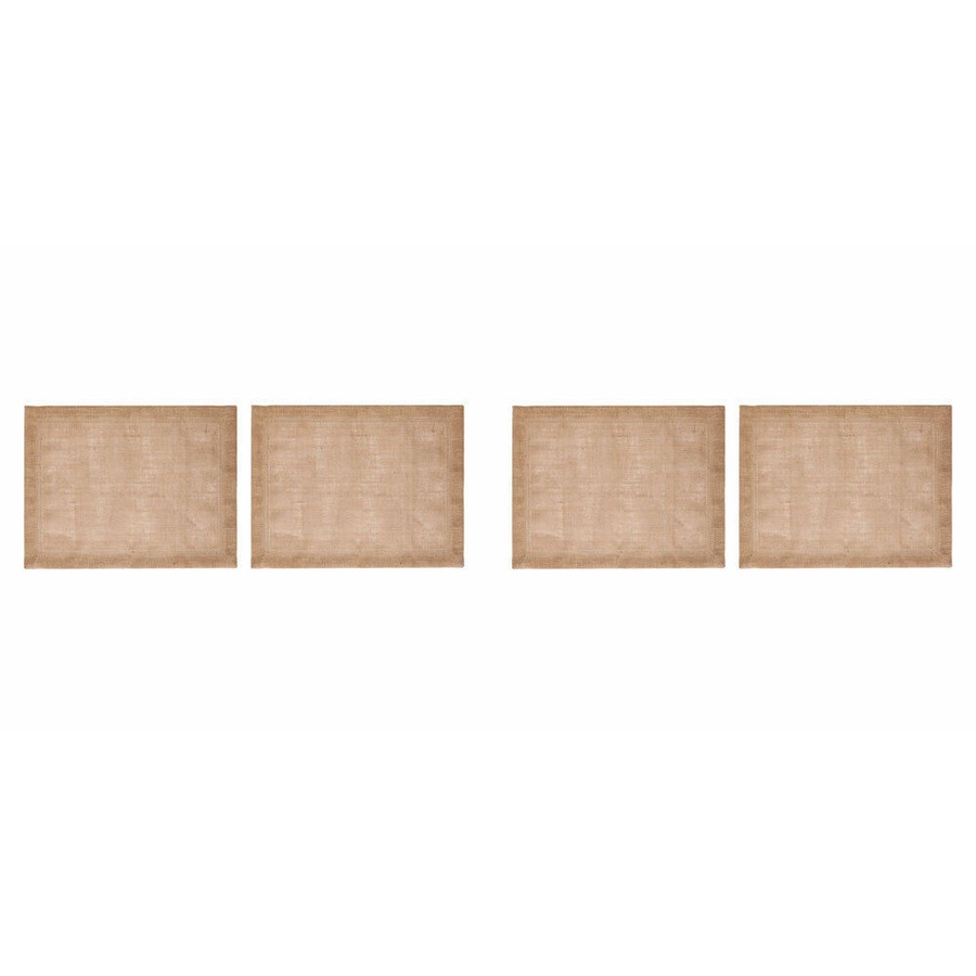 4pc Mikasa Rectangular 35 x 45cm Jute Dining Table Placemats Natural