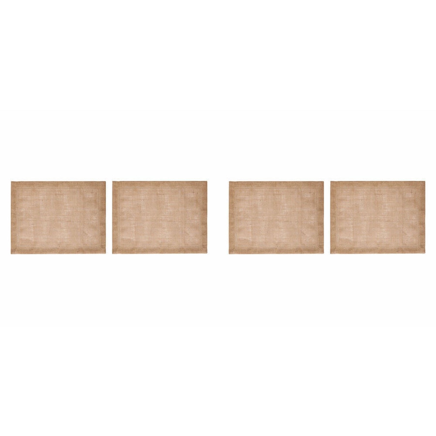 4pc Mikasa Rectangular 35 x 45cm Jute Dining Table Placemats Natural