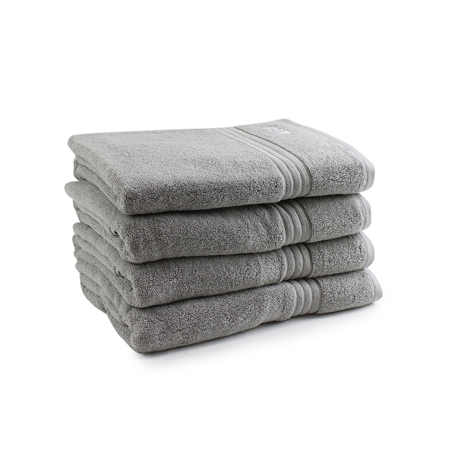 4pc Onkaparinga 69x140cm Cotton Flinders Premium Bathroom Towels 600GSM Grey
