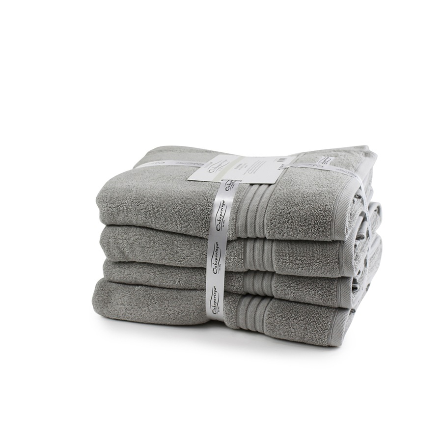 4pc Onkaparinga 69x140cm Cotton Flinders Premium Bathroom Towels 600GSM Grey