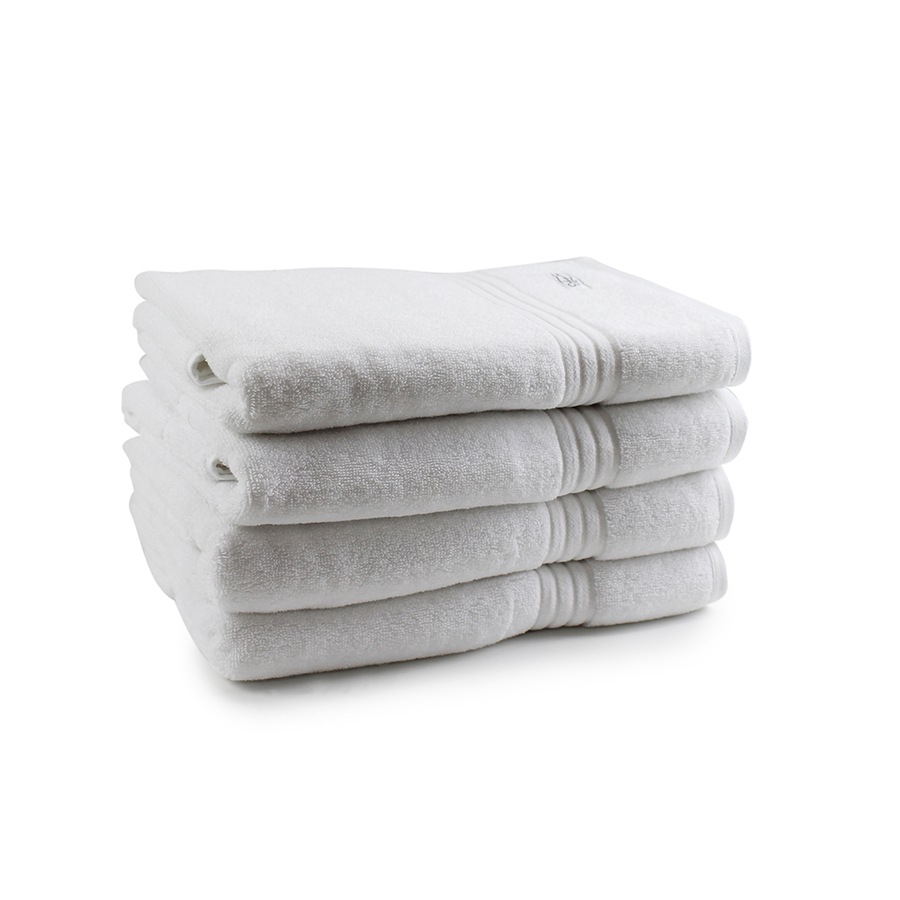 4pc Onkaparinga 69x140cm Cotton Flinders Premium Bathroom Towels 600GSM White