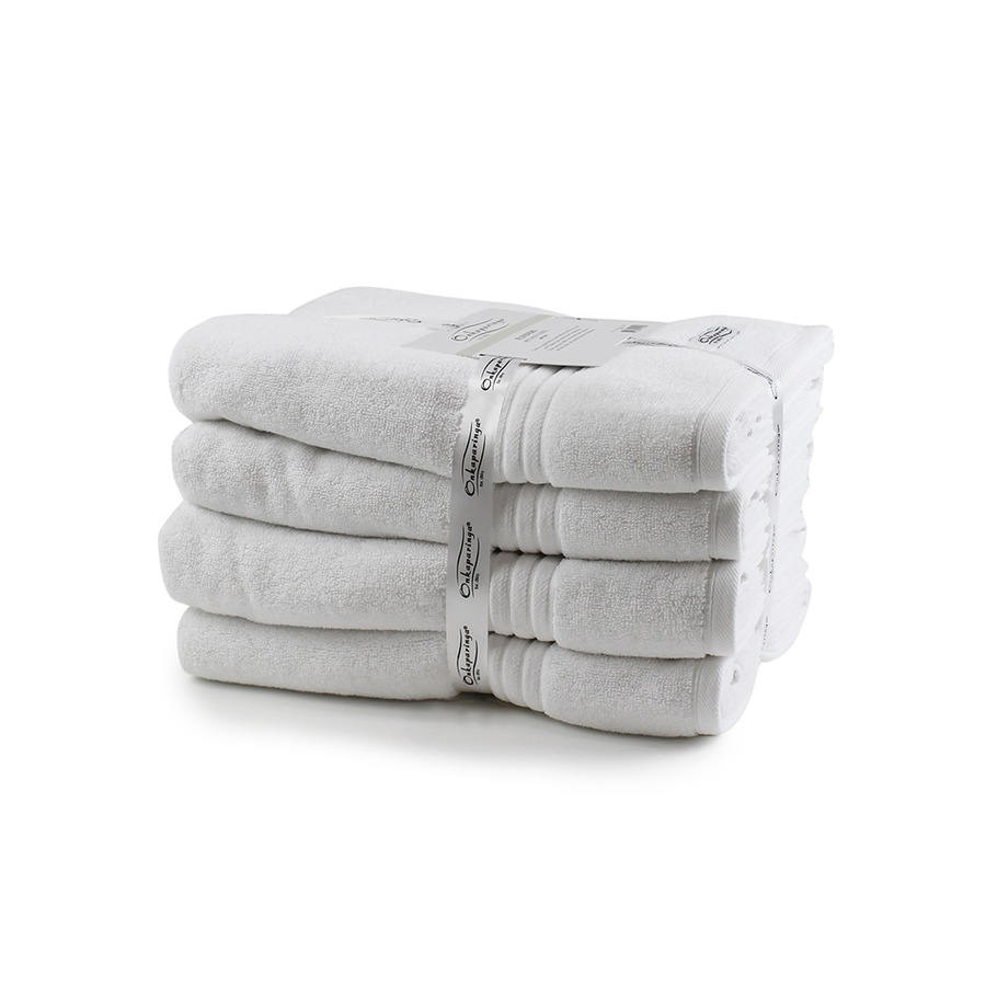 4pc Onkaparinga 69x140cm Cotton Flinders Premium Bathroom Towels 600GSM White