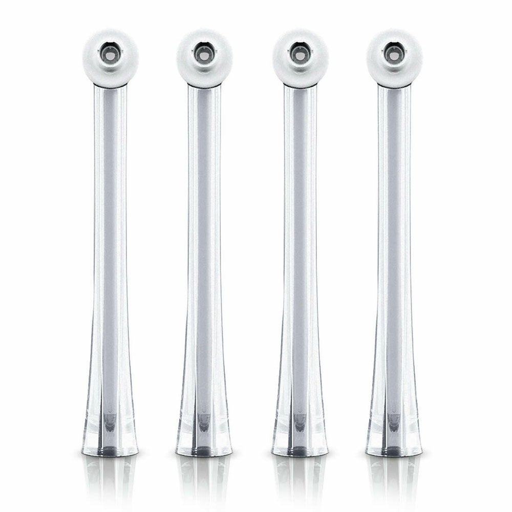 4pc Philips HX8032/05 Replacement Nozzle Dental Heads for AirFloss Ultra Silver