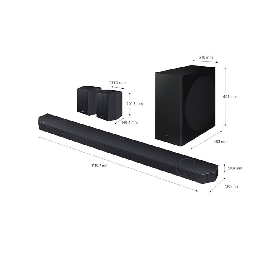 4pc Samsung Q930C Home Cinema TV Sound Bar Speaker System With Dolby Atmos 