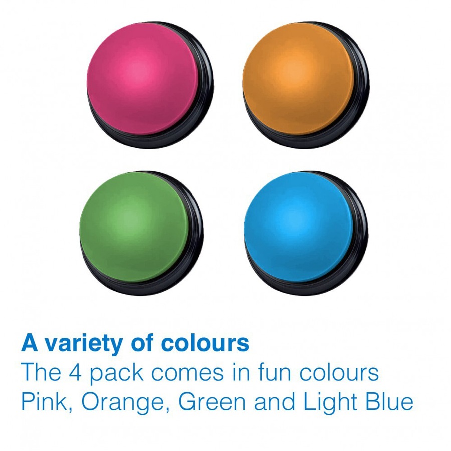 4pc Tech4Pets Interactive Pet Communication Recordable Talking/Speak Buttons