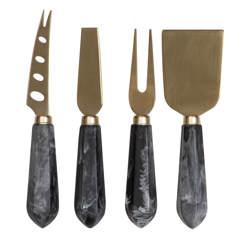 Buy 4pc Tempa Marlow Polyresin Cheese Knife/Fork Set Cutlery Slicer